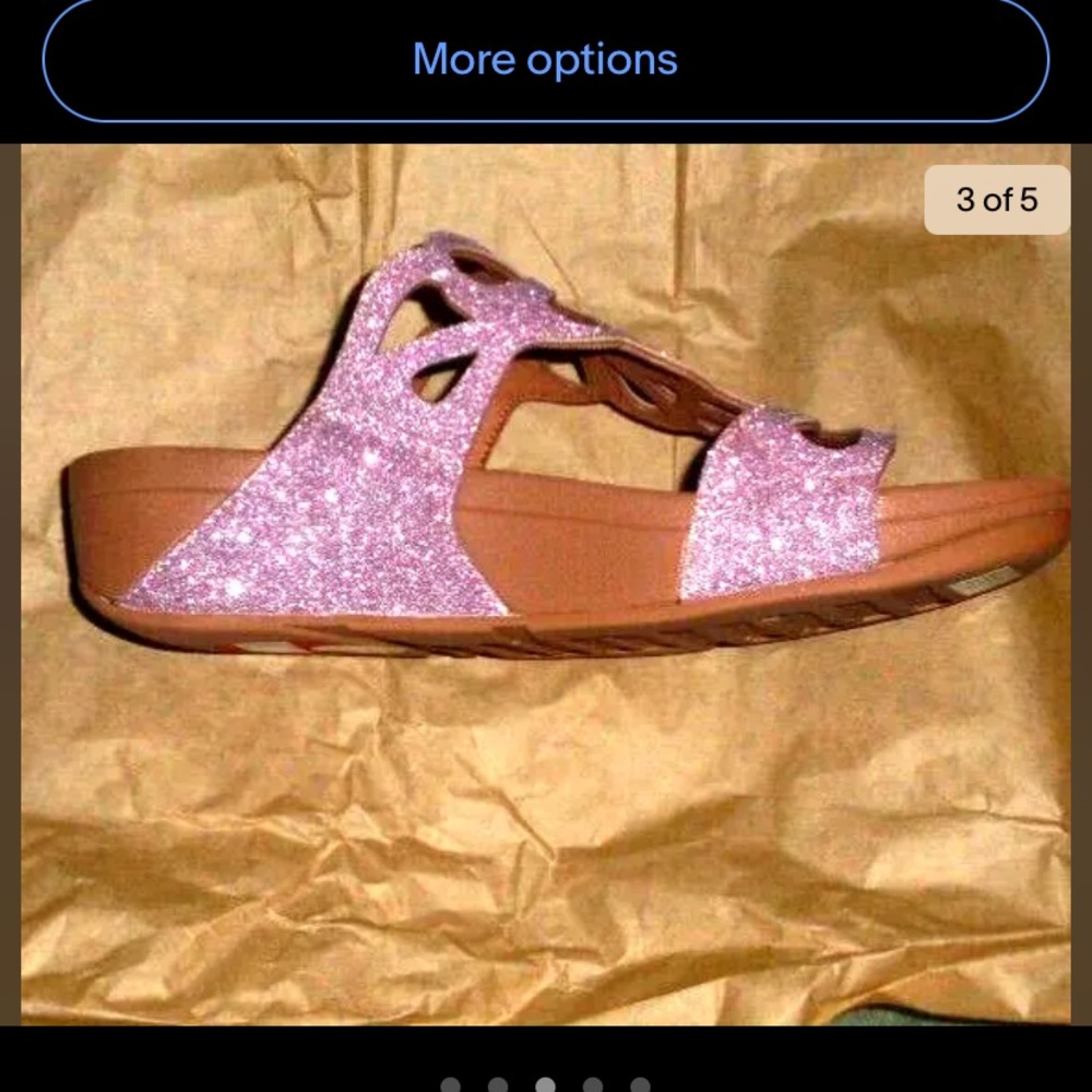 Fitflop Valentine Pink Glitter Limited Edition Shimmer Crystal Bumble Butterfly - Picture 8 of 16